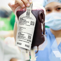 Sector gezondheidszorg bloedzaklabel